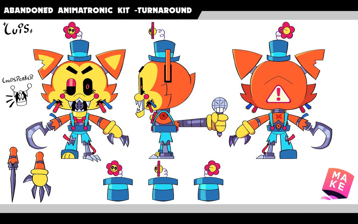 (4/5) Abandoned animatronic Kit 🎤

"This animatronic was once a favorite among children, that is... until it was abandoned and forgotten in some shed... BUT now it's back! To make everyone smile again! (even if it takes FORCE)"

#BrawlStars #BrawlStarsArt #supercellmake
