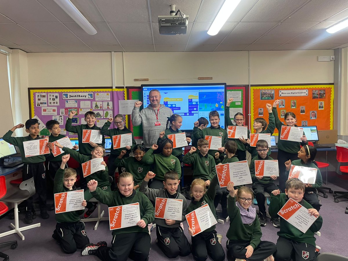 mulgrew_ciara's tweet photo. Pupils at #StMalachysPS #Bangor had a brilliant #TimetoCode experience with their #volunteer, learning #ScratchCoding, creating projects and earning certificates to celebrate their progress . Huge thanks for bringing coding to life! @bitcni https://t.co/Q59UExqVgv