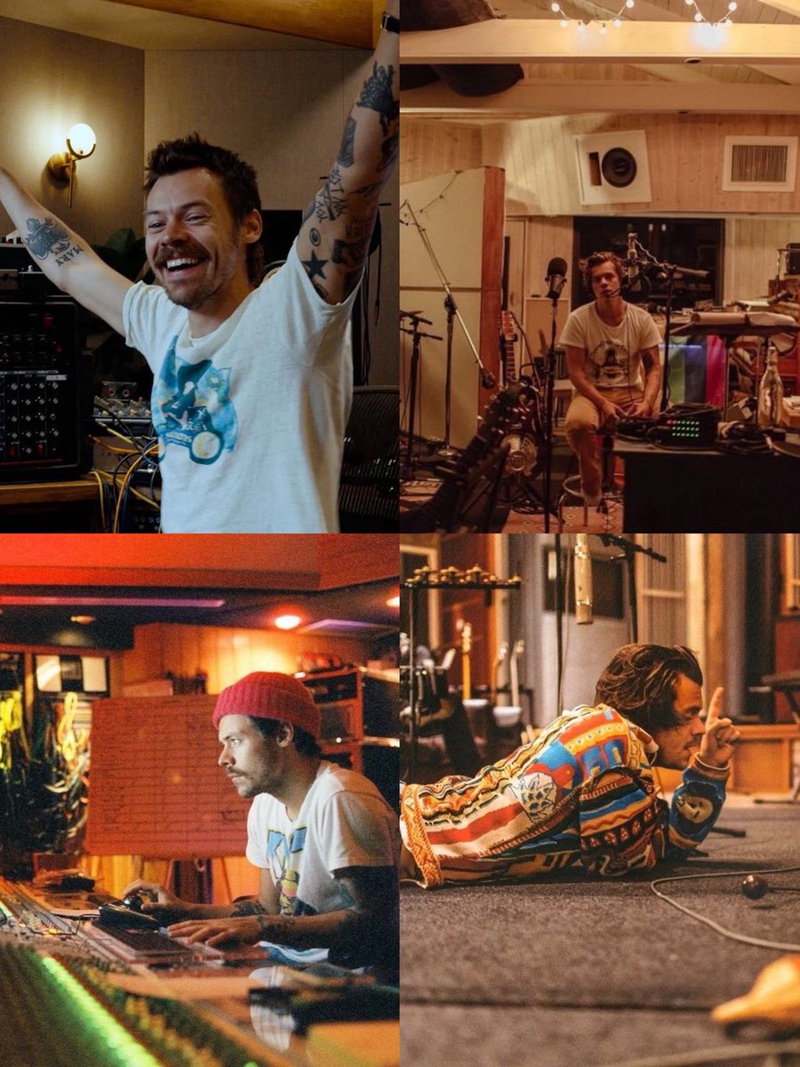 stylesfolders's tweet image. thinking about harry styles in the studio