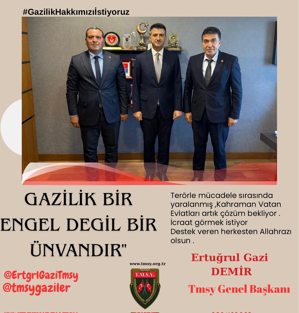 Yusuf870750781's tweet photo. Gazilik onurumuz için verdiğimiz mücadelede yanımızda duran Sn.@celebimehmeta vekilimize teşekkür ediyoruz. Desteğiniz büyük moral.

#GazilikHakkımızıİstiyoruz
@RTErdogan
@MahinurOzdemir
@drbetulsayan
@hulusiakarmedya
@kocakkonuralp
@dtcuneytaldemir
@ztarikdaroglu,x https://t.co/o82Y50JtU2