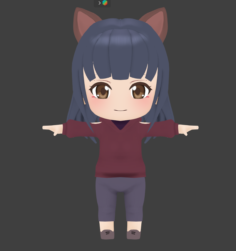 Little chibi WIP, still testing some shapes, but I'm really liking how it looks!

#3DCG #b3d #Vtuber #Chibi