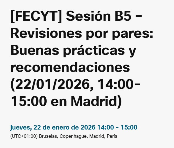 Revisiones por pares : buenas prácticas y recomendaciones : inscripción : [short.upm.es/vovqg] : jueves 22/01 de 14 a 15 h. : #TallerdeAutores online en #Webex sobre #WoS #somosUPM #EELISAlibrary #CESAERlibrary