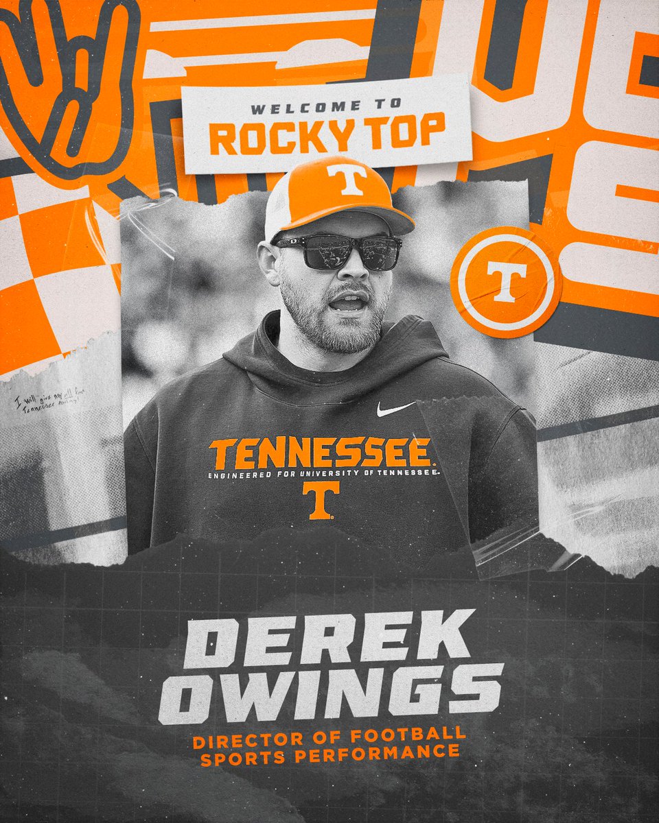 Vol_Football's tweet image. Welcome to Rocky Top, National Champion @owingsderek! 🍊

Director of Football Sports Performance
📰 » 1tn.co/Owings