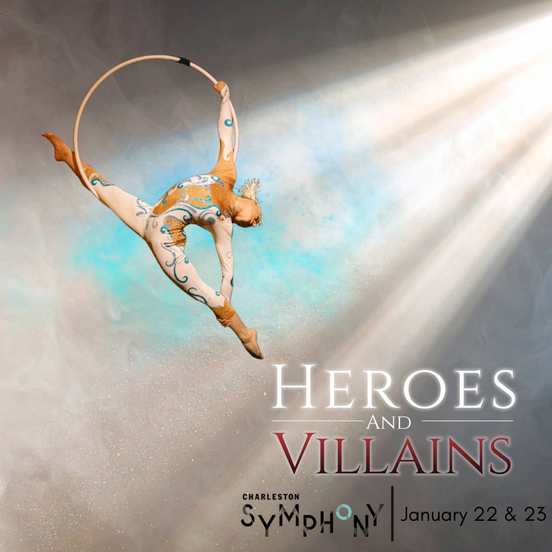 Heroes rise. Villains strike THIS WEEK! ⚔️
Cirque Musica: Heroes &amp; Villains is live with the Charleston Symphony.
Daring acrobatics. Epic symphonic music.
🎟 cirquemusica.com
#CirqueMusica #HeroesAndVillains #CharlestonSC