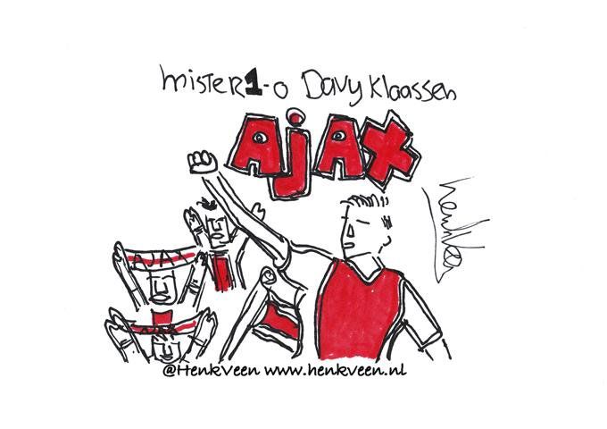 AjaxFanzoneNL's tweet photo. Voorspel de juiste eindstand van #vilAJA en WIN deze originele tekening van @henkveen! Mention en volg ons beide en RETWEET als je een Ajacied bent! #AJAX https://t.co/NGpv6BsyBf