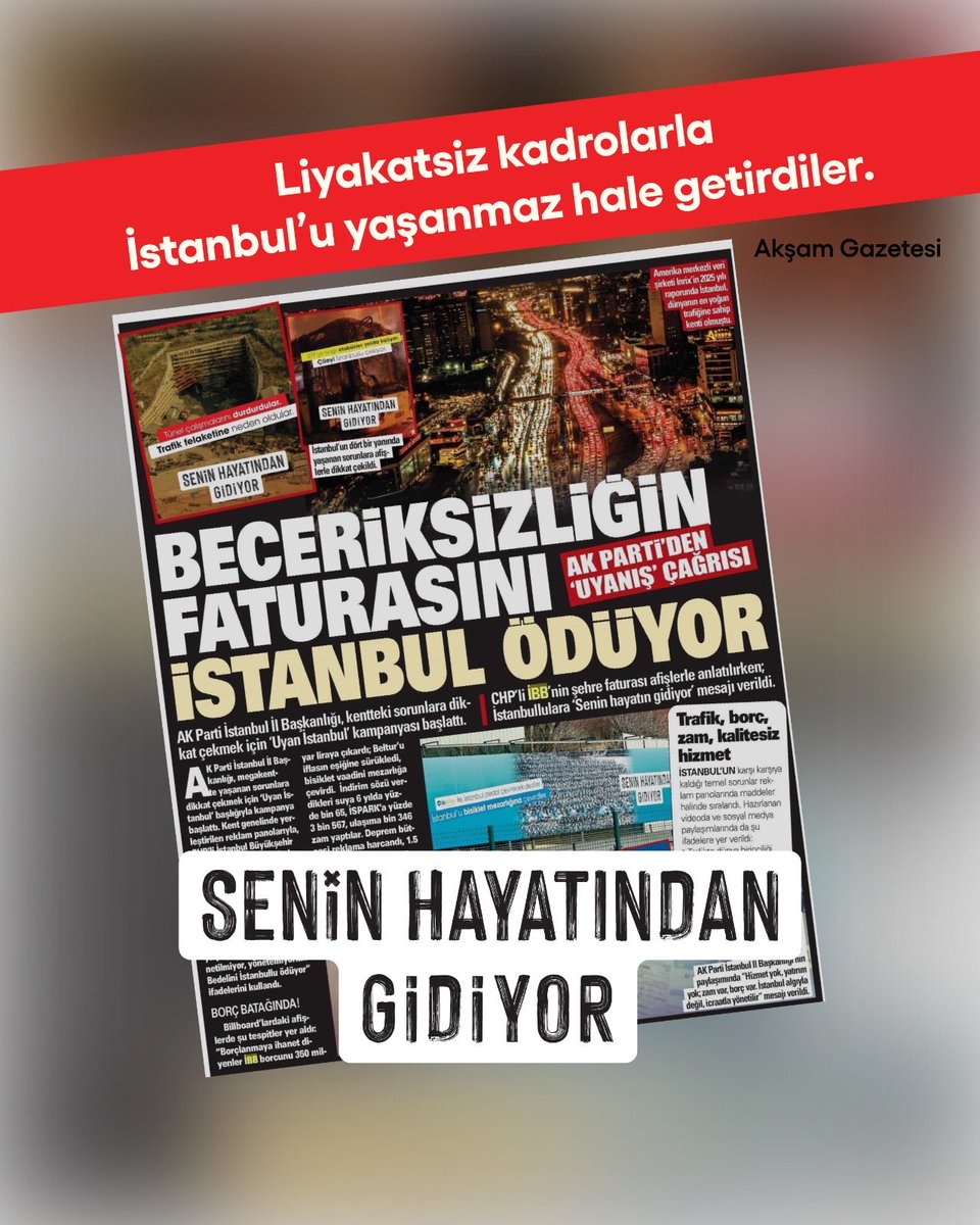 Glsnkycn's tweet photo. Ulaşım kaos, altyapı ihmal.
Bu tabloyu kim savunabilir?
#SeninHayatındanGidiyor https://t.co/3addqjJ15n