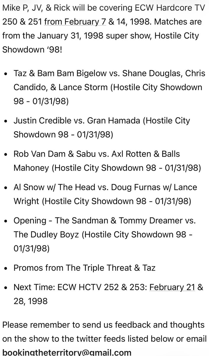 Extreme ECW Live Cast tweet media