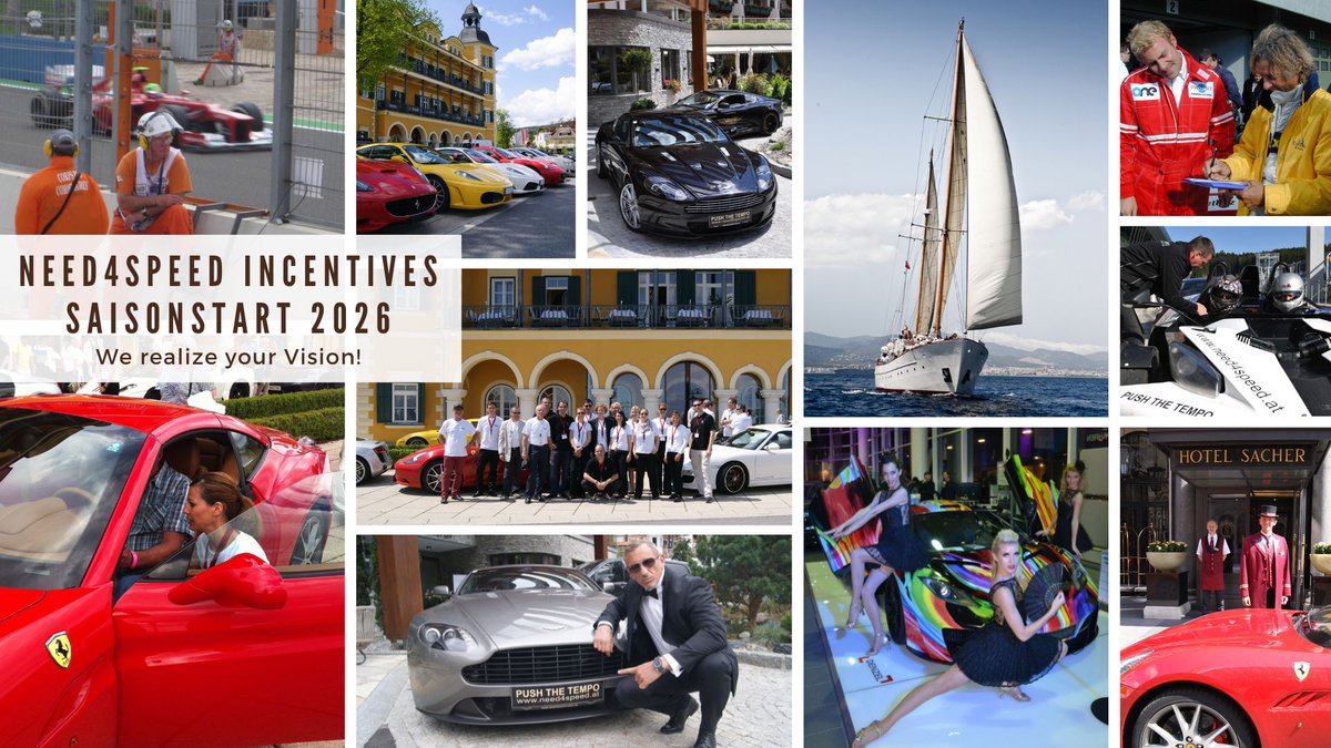 🚀 Incentive-Saison 2026 gestartet!

🏎️ Motorsport-Events
🏁 Supersportwagen
🕶️ James-Bond-Style Experiences
✨ Exklusive Incentives

Zeit für echte Wow-Momente: need4speed.at/Incentives/

#Incentives #Motivation #Need4Speed