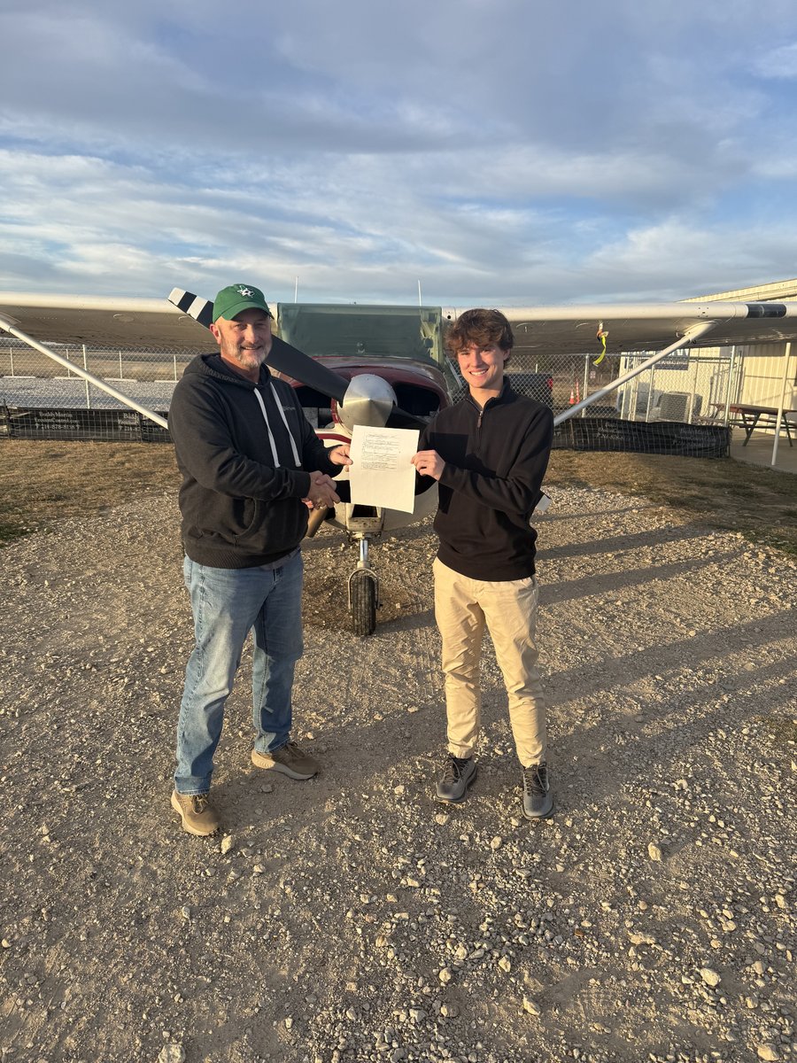 InThePattern1's tweet photo. Congratulations to Nathanael and Austin for both passing their CFII checkrides and to Lydia on passing her Instrument checkride https://t.co/6zPUASdOWI