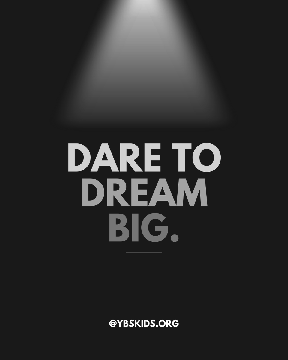 YBSKids's tweet photo. Dare to dream BIG. ✨

“Don’t let small minds convince you your dreams are too big.”

YBS Kids is helping youth build skills, confidence, and opportunity across Plano, TX &amp; Collin County.

Support: volunteer • donate • partner
#YBSKids #DreamBig #YouthEmpowerment https://t.co/5hO6ucZrjh