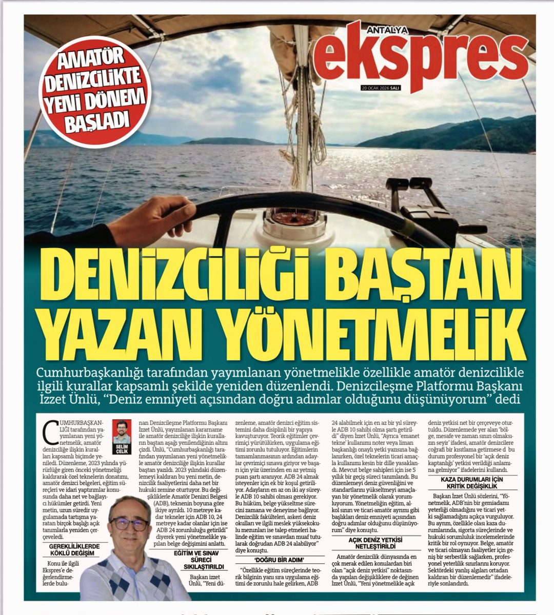 IZZETUNLU07's tweet photo. 📍Amatör Denizcilikte Yeni Dönem
Başladı
📍Denizciliği Baştan Yazan Yönetmelik 
👇👇👇
https://t.co/Wgbc9sPUAQ 
#Antalya #DenizcileşmePlatformu #ADB10 #ADB24 #AmatörDenizcilik https://t.co/iDGR2P9C3q