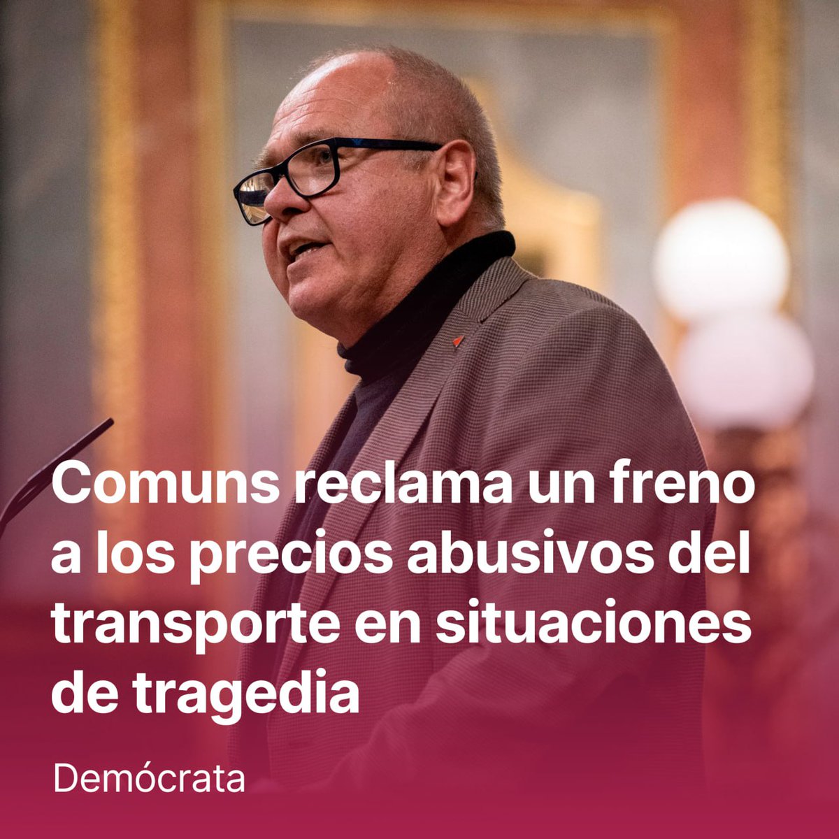 ❌ No permetrem que els de sempre especulin i s’aprofitin de les tragèdies i del patiment de la gent per forrar-se.

✊ Defensarem a la ciutadania on faci falta. Els drets van per davant dels beneficis.