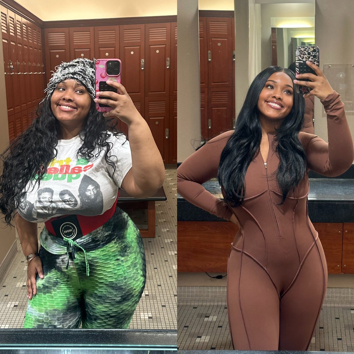 1 year apart wow.

220lbs vs 164lbs.