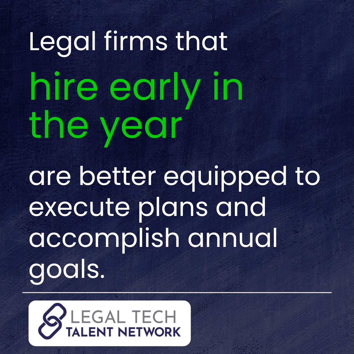LegalTechTalent's tweet photo. Firms that hire in Q1 outperform those that wait. A 30-day   January search becomes 90+ days by September—summer schedules, tight budgets   &amp; holiday disruptions push offers into 2027. The first half is your   strategic window. Learn more: https://t.co/GFu4TMPvWY https://t.co/ypo1j0qSDX