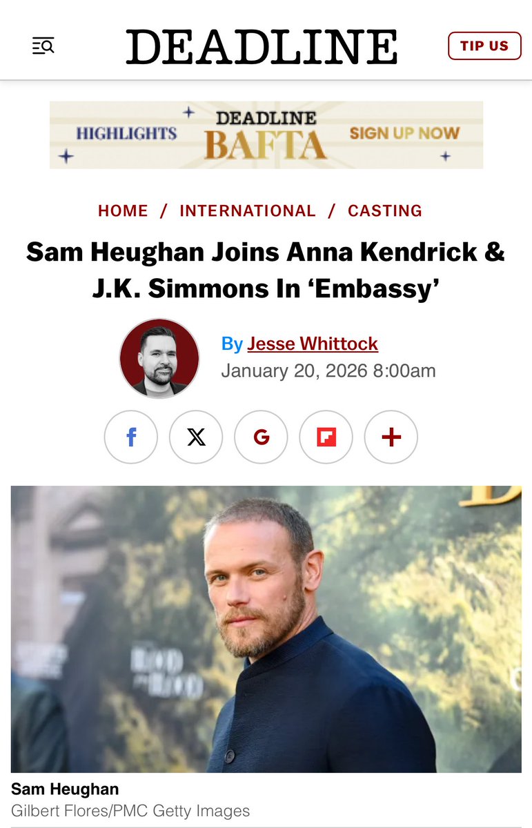 mornxngstr's tweet image. SAM HEUGHAN BOOKED AND BUSY WE LOVE TO SEE IT