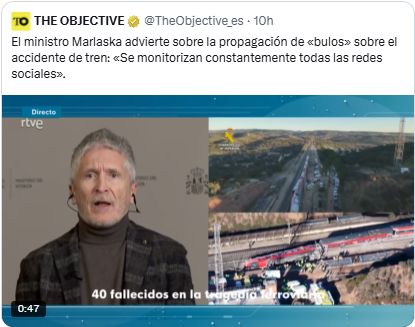 Dejad de vigilar las redes y dedicaros a vigilar las vías, las carreteras, los barrancos, los okupas y las fronteras.
A las verdades llamáis bulos.
Nosotros a los asesinos los llamamos asesinos.