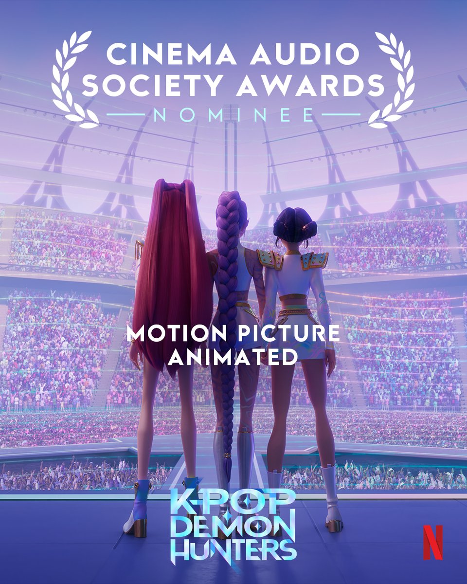 SonyAnimation's tweet image. This is what it sounds like for KPop Demon Hunters to be nominated for a CAS award! Congratulations to the team!