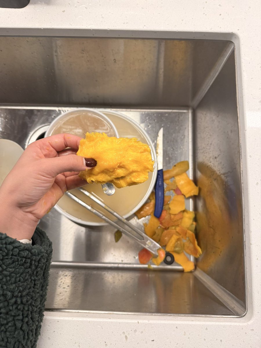 sometimes you just have to drive home on ur work break and eat a mango over the sink