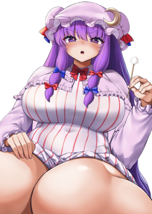 膝パチュリーもうちょっと 逆の手なのは許して 