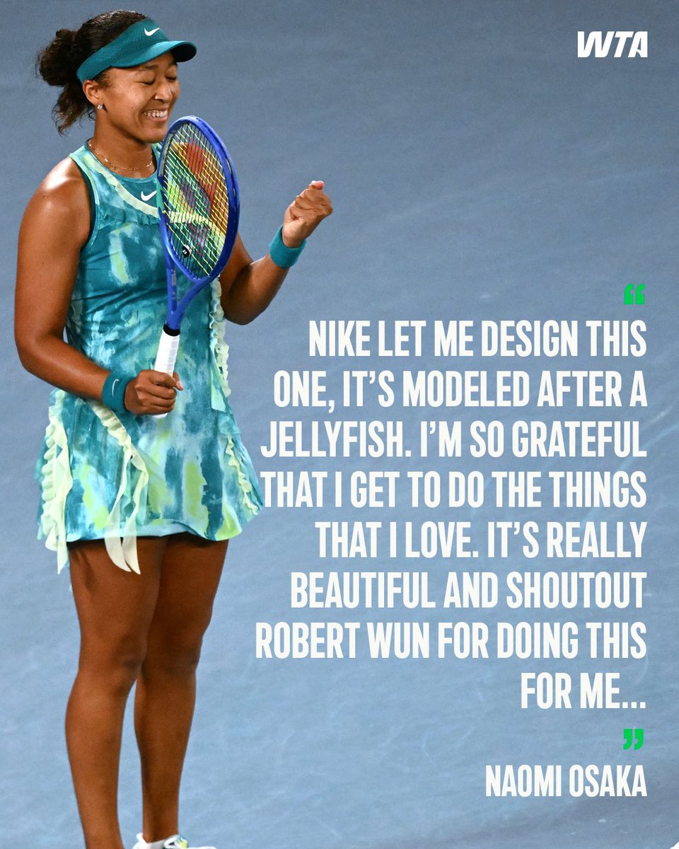WTA's tweet photo. All in the detail 🪼🦋

@naomiosaka | #AO26 https://t.co/6tw3bZE3cI