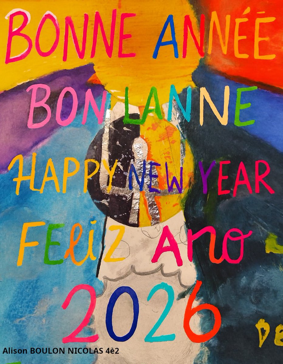 <a href="/CGRichardSamuel/">Collège Richard Samuel</a>  souhaite une excellente année 2026 à ses élèves, leurs familles et à toute la communauté scolaire.Que cette année comble tous vos souhaits !
(Dessin Alison 4è2)<a href="/AcGuadeloupe/">Académie de la Guadeloupe</a> <a href="/GFioni/">Gabriele Fioni</a> <a href="/DAACGuadeloupe/">DAAC Guadeloupe</a> <a href="/Departement_971/">Departement de la Guadeloupe</a>