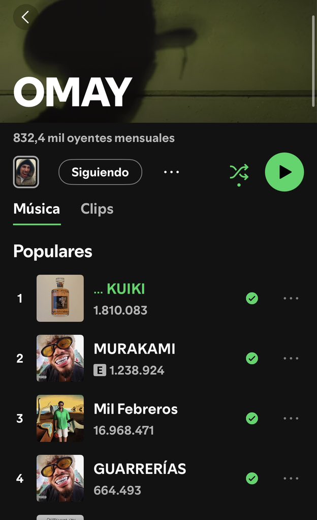 OmayNews's tweet photo. KUIKI A NADA DE LLEGAR A 2 MILLONES

MURAKAMI A LLEGADO AL MILLÓN 

GUARRERÍAS A NADA DE LLEGAR AL MILLÓN

HOY ES DÍA DE CELEBRACIÓN https://t.co/Qaibmtv228