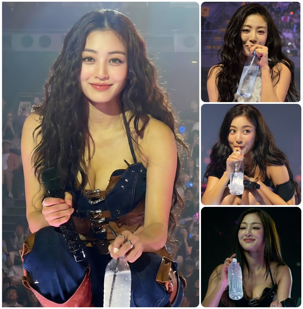 _cazyo0930's tweet image. Jihyo is so attractive even when she's just drinking water. 🫠🫠🫠