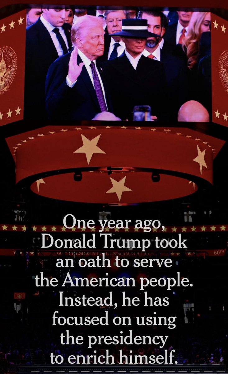 ColMoeDavis's tweet image. From the New York Times editorial board:

“PRESIDENT TRUMP HAS never been a man to ask what he can do for his country. In his second term, as in his first, he is instead testing the limits of what his country can do for him.”