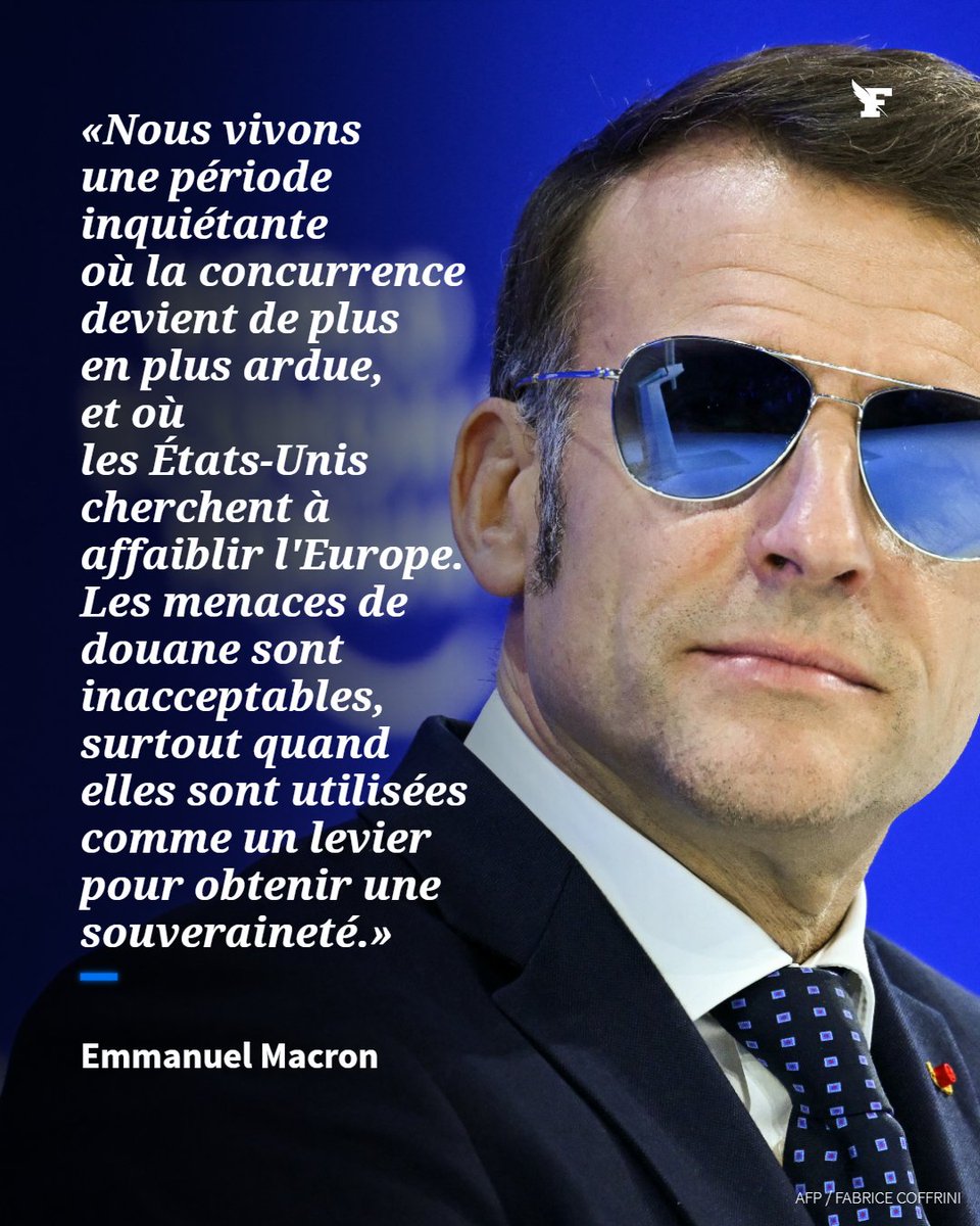Le_Figaro's tweet image. «Nous basculons vers un monde sans lois, où seule semble compter celle du plus fort», a estimé l'exécutif lors du Forum de Davos, évoquant le retour d’ambitions impériales sur la scène internationale.
→ lefigaro.fr/conjoncture/en…