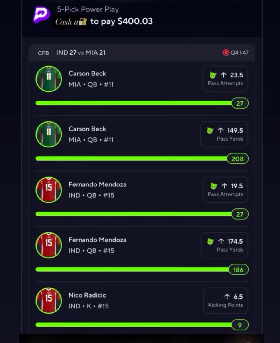 JowayPicks's tweet image. CHAMPIONSHIP GAME 🏈 #Jowaypicks @JowayPicks  #CarsonBeck #fernandomendoza  BALL GAME !!!