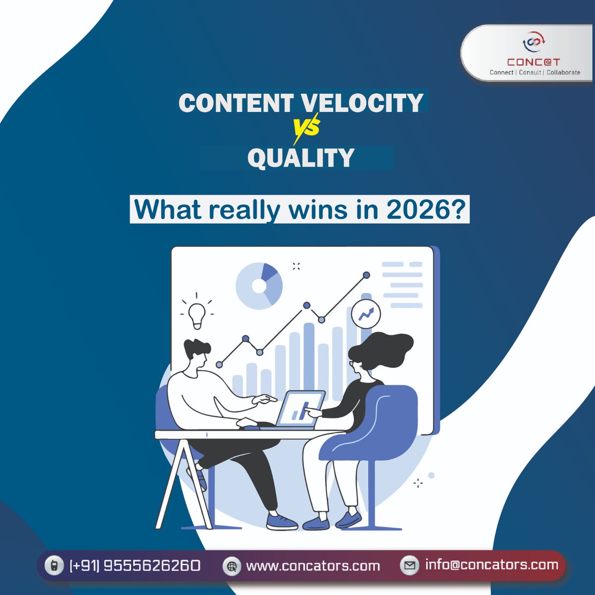 Concators's tweet photo. Posting faster gets you seen.
Posting better gets you trusted.

Want a content strategy that actually works in 2026?
Let’s build it right.

#ContentMarketing2026 #ContentStrategy #DigitalMarketingTrends #BrandVisibility #ContentQuality #MarketingInsights #CONCAT #BusinessGrowth https://t.co/m1SK6tDJS6