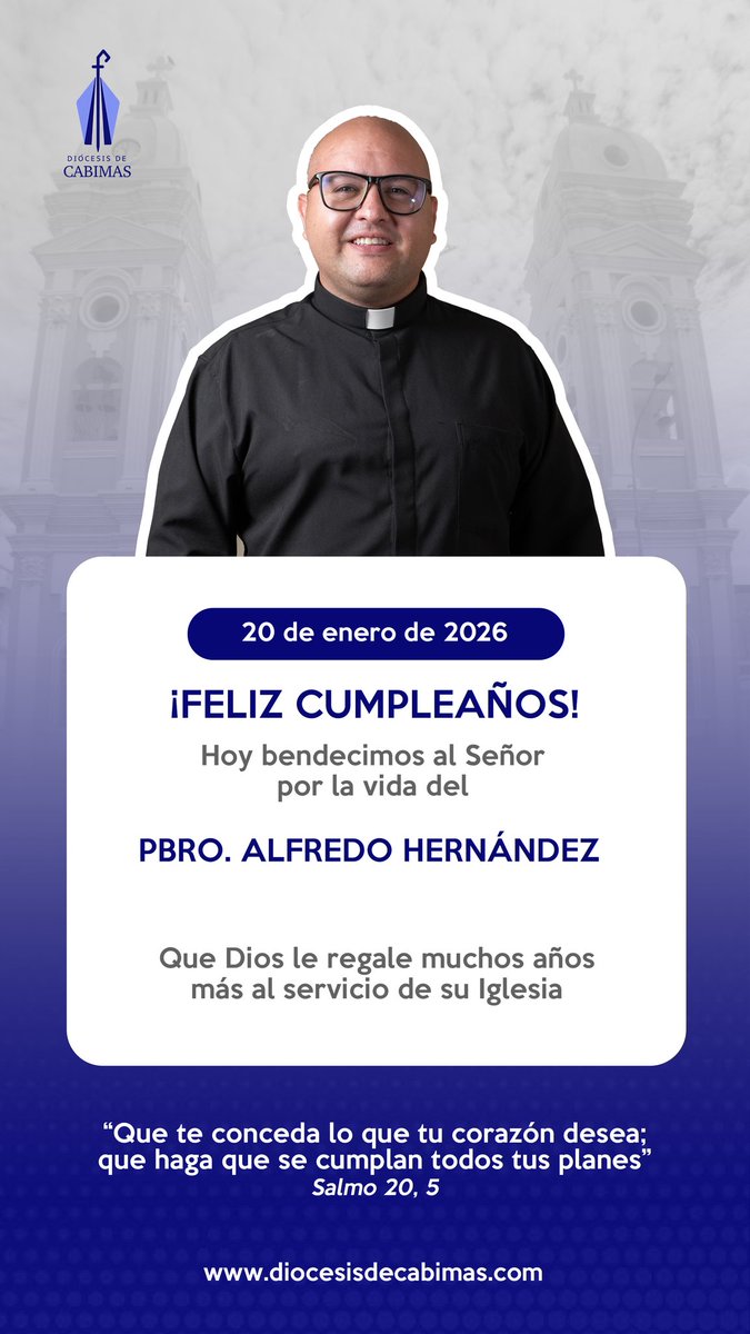 Damos gracias a Dios por un año más de vida del Pbro. Alfredo Hernández 🎂

Ofrezcamos una oración a Dios por él 🙏
