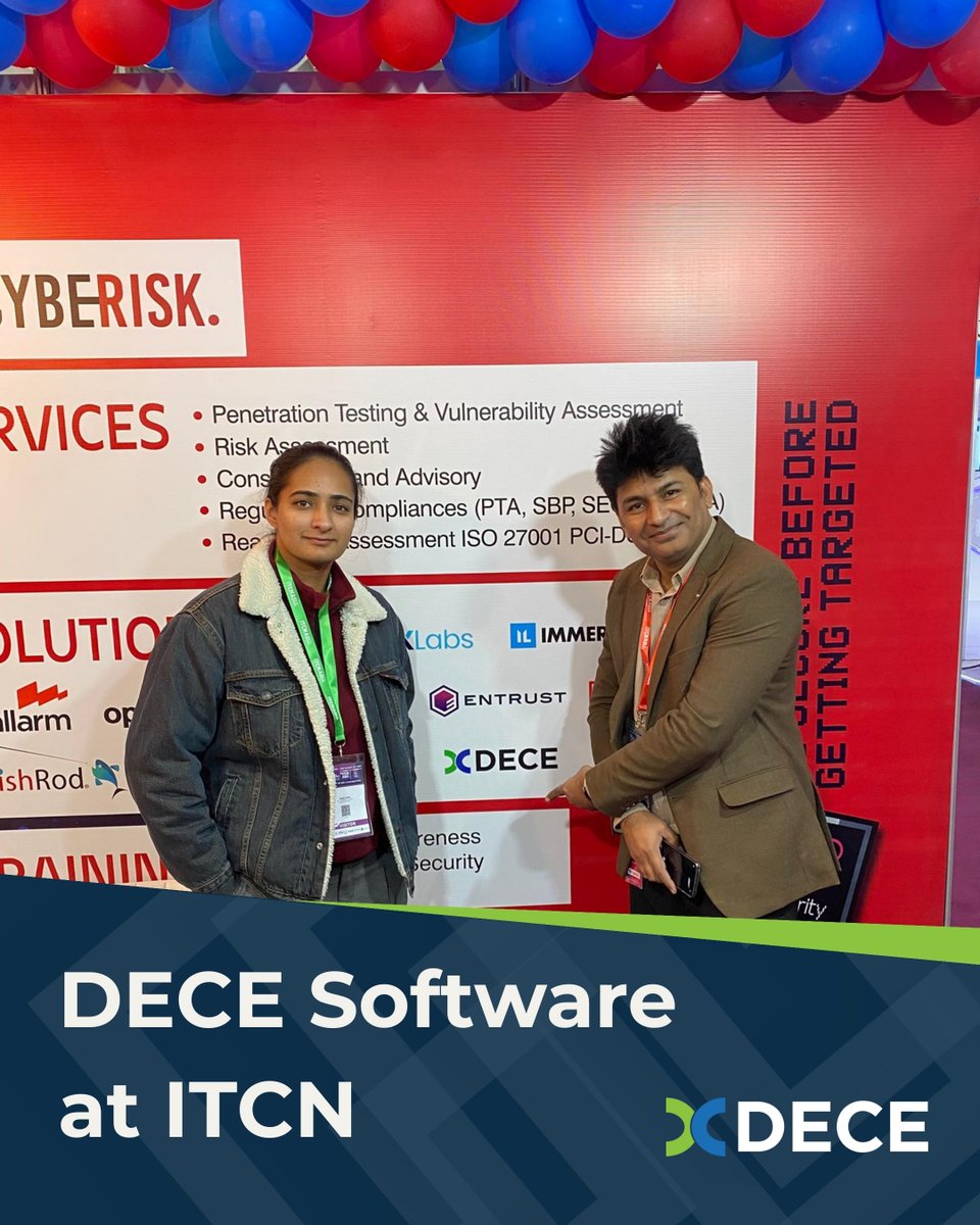 SoftwareDECE's tweet photo. 🚀 DECE Software at ITCN: Trust & Compliance
We participated in the ITCN event in Lahore, where we shared how we support banks in complying with SBP regulations and help organizations meet PECA ISO and GDPR requirements
#DECESoftware #ITCN #GEODIDSPM #DSPM #Lahore #CyberSecure https://t.co/utwzacntTW