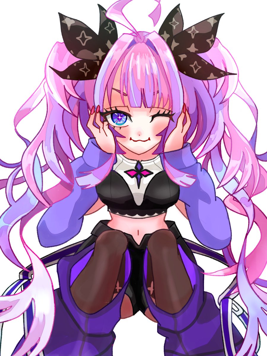 drawing_l_mouse's tweet image. フォロワーさんにおすすめされて気になってるヴィヴィちゃん✨
コラボ配信よかたです〜🍶
むぎゅ〜☺️
#ヴィヴィメイク