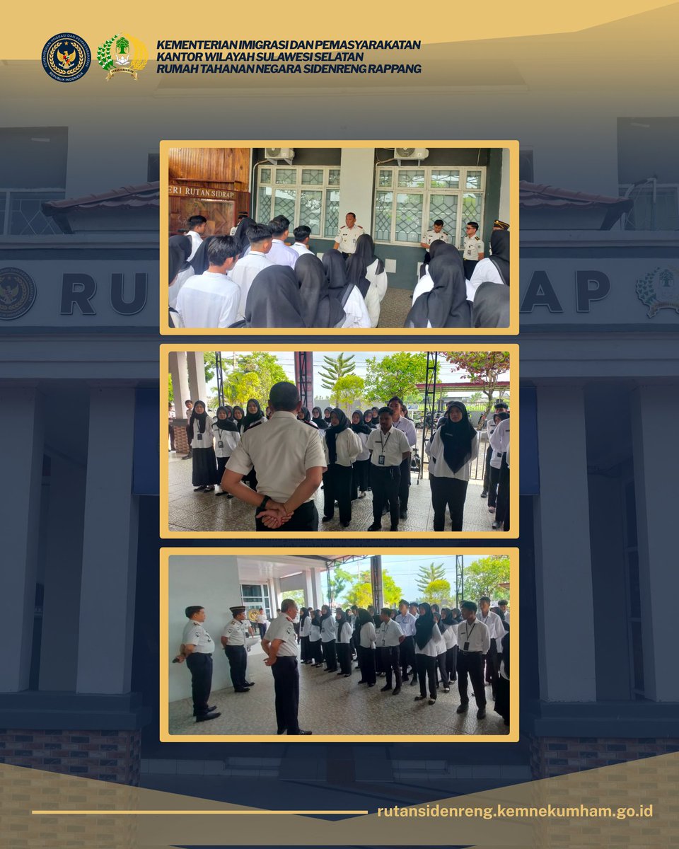 rutan_sidrap's tweet photo. Kepala Rutan Kelas IIB Sidrap memberikan pengarahan bagi peserta magang yang akan menjalani kegiatan di lingkungan rutan. Kegiatan ini menjadi pengarahan langsung pertama yang diberikan Karutan kepada peserta magang sejak menjabat sebagai Kepala Rutan Kelas IIB Sidrap. https://t.co/y7zAEYIOte