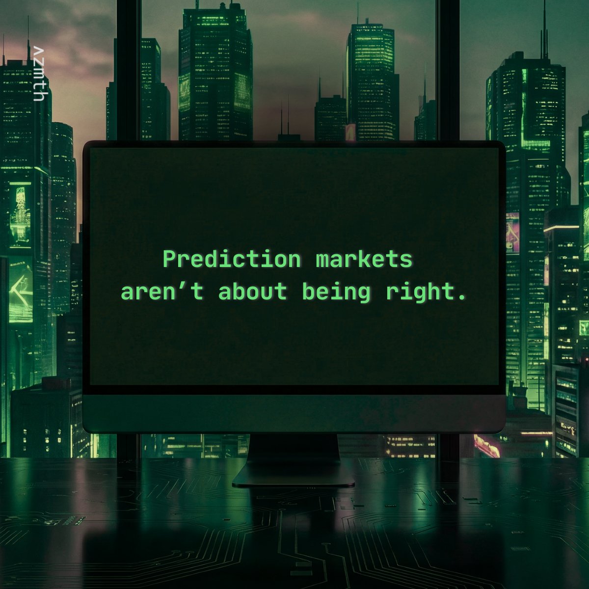 They’re about who’s willing to be wrong with money on the line. That’s the signal most people miss.

Prediction markets don’t reward opinions, they expose conviction.