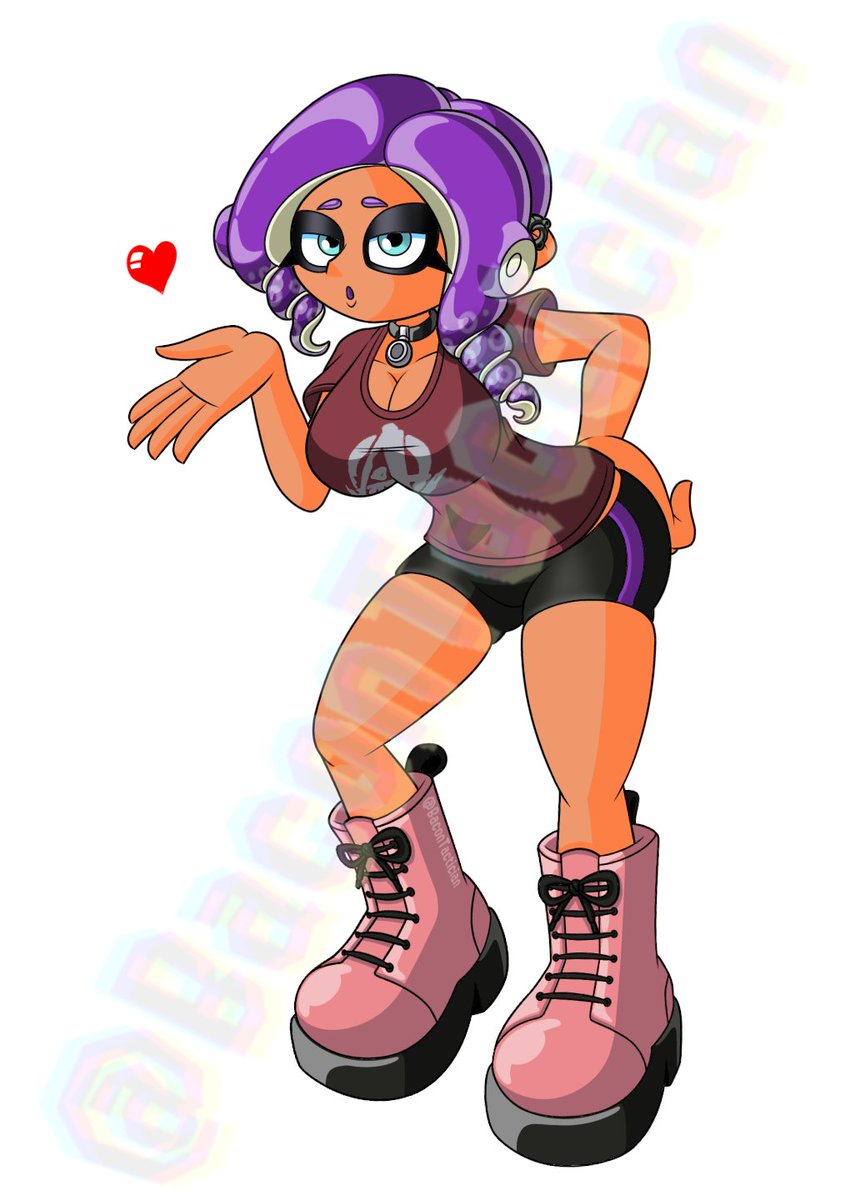 BaconTactician's tweet image. C0mm finished for @JameShark_ of their Octo OC blowing a kiss. Thank you very much!