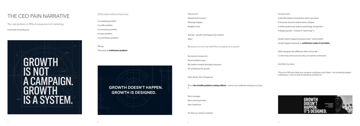 ROIarchitekt's tweet photo. THE #CEO PAIN NARRATIVE

The real problem in 90% of companies isn’t #marketing.

It’s the lack of #architecture. https://t.co/RbEU6IIHsX
