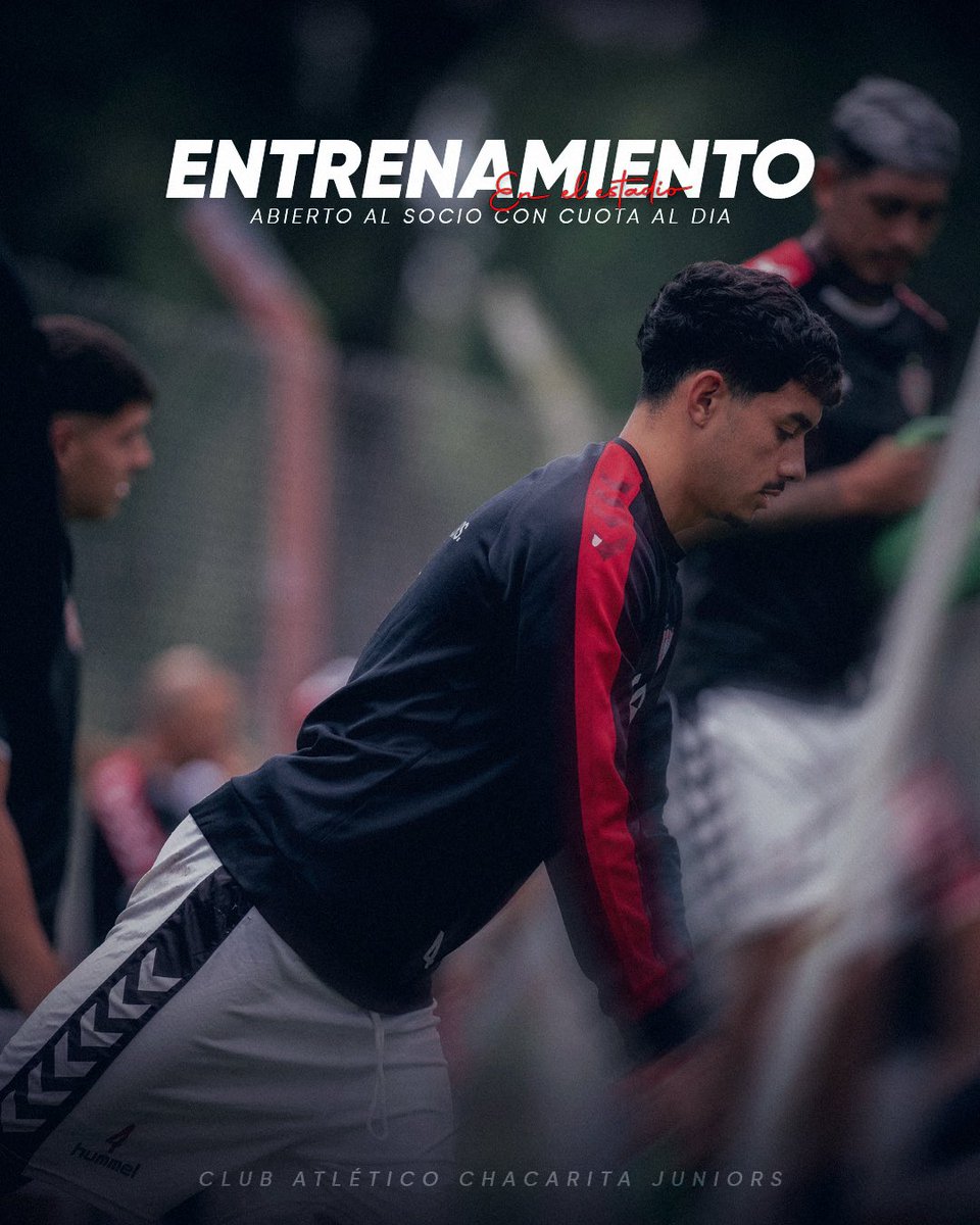 ChacaOficial's tweet image. 🏟️ Entrenamiento abierto para socios y socias con cuota al día.

El Club Atlético Chacarita Juniors informa que mañana, miércoles 21/01, el entrenamiento del plantel profesional se realizará en el estadio, a partir de las 9:00 hs, y será a puertas abiertas exclusivamente para…