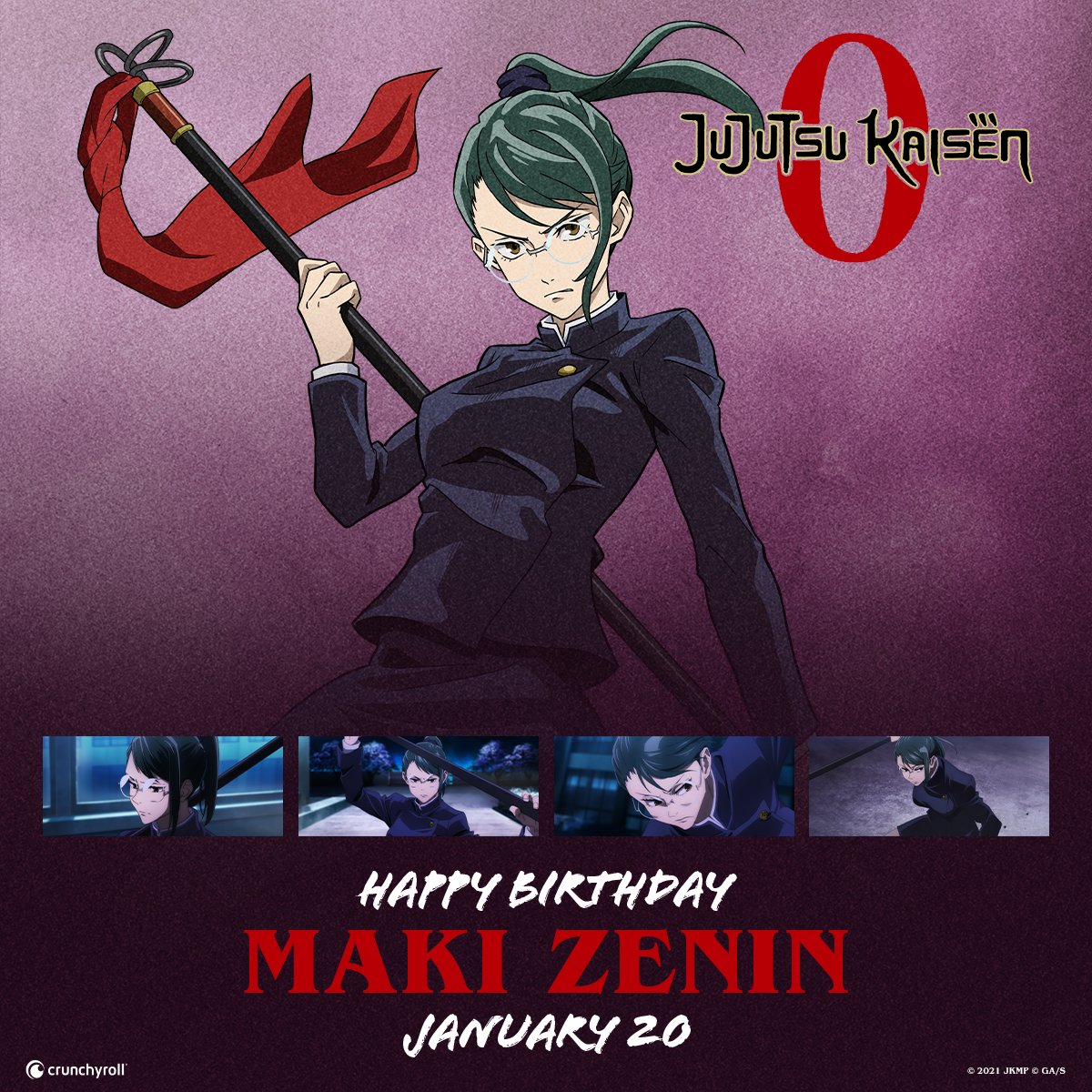 Jujutsu_Kaisen_'s tweet image. Happy birthday, Maki Zenin 🎉