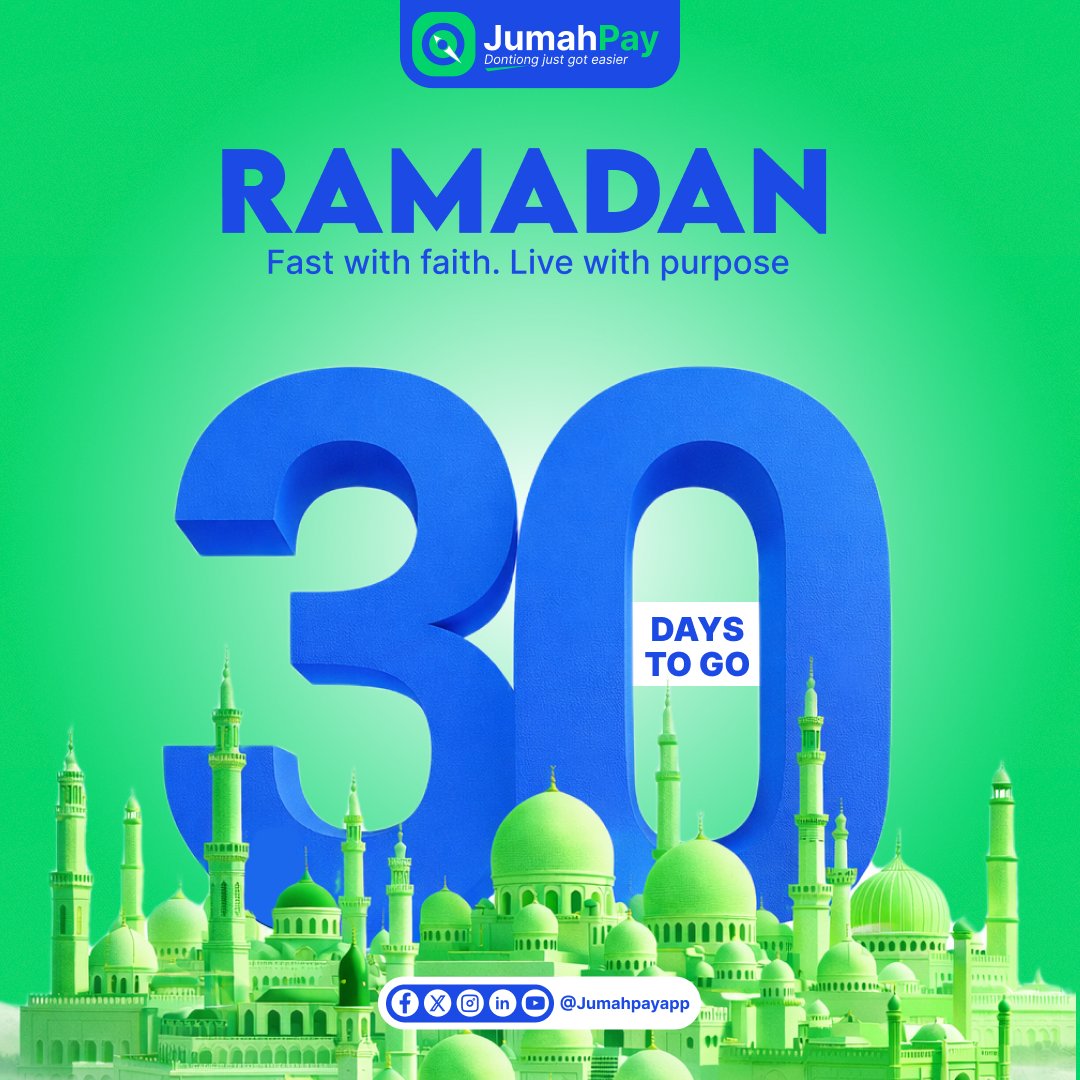 30 days to Ramadan.
What we practice today
shapes the Ramadan we experience tomorrow 📷📷.