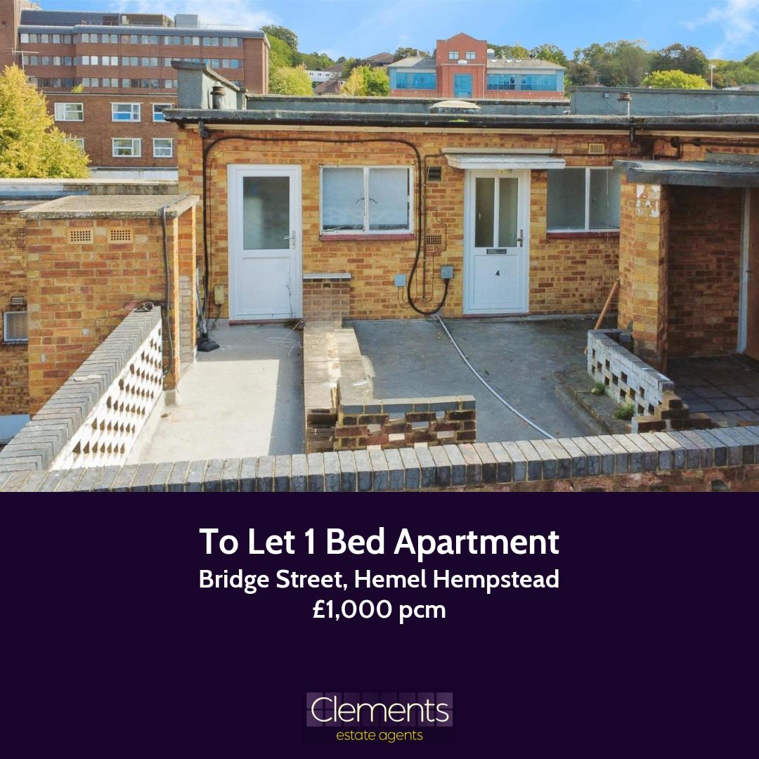 🎉New to Market!

To Let 1 Bed Apartment £1,000 pcm
Bridge Street, Hemel Hempstead

psh.pt/7ii4plei

Get in touch today!
☎️ 01442 214151
📧 sales@clementsestateagents.co.uk
📧 lettings@clementsestateagents.co.uk