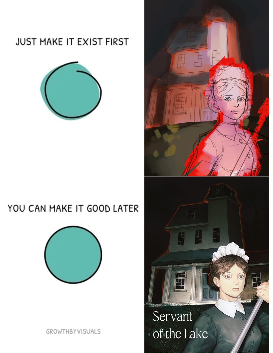 cuicuisausage's tweet image. #artmeme 
Every time I paint, it's like playing Russian roulette – so thrilling and exciting💀