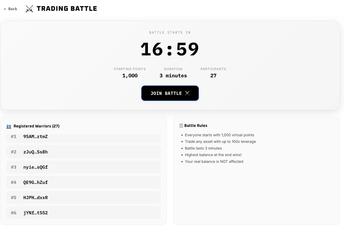 itsmind_finance's tweet image. The future of finance is now on Solana. 

Up to 1000x leverage on your favorite coins. 

Battle users every 60 minutes to prove who is the best trader.

Are you ready?

Next battle starts at 14 UTC

itsmind.tech