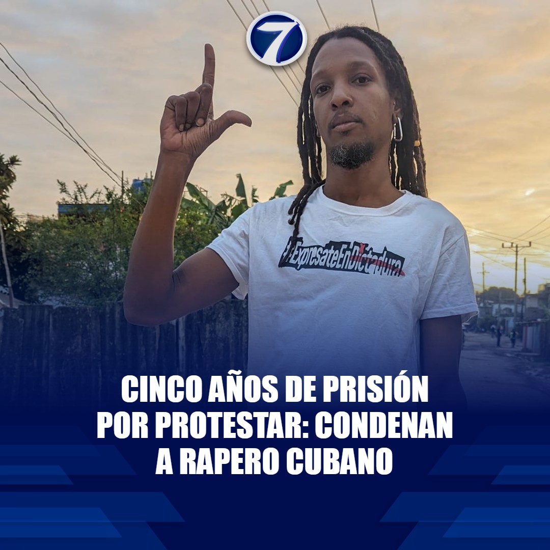 Noti7Guatemala's tweet image. 🚨 Represión en Cuba: #rapero irá a #prisión por exigir derechos humanos ➡ bit.ly/3YNBMNu