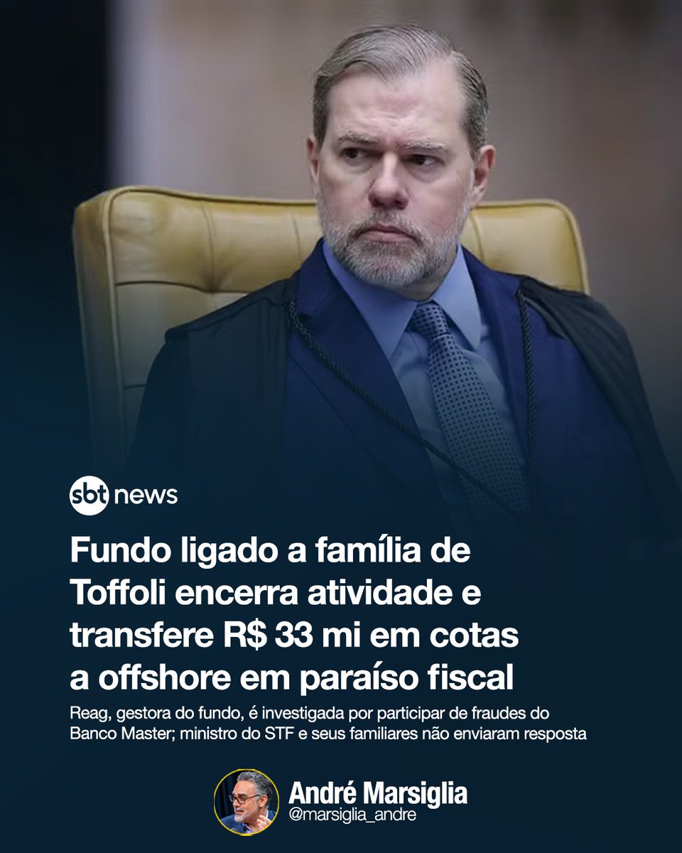marsiglia_andre's tweet image. O fundo que comprou R$ 20 milhões em ações do resort Tayayá, dos irmãos do ministro do STF (Supremo Tribunal Federal) Dias Toffoli, transferiu todos os ativos que detinha para uma offshore das Ilhas Virgens Britânicas, cujos proprietários não são conhecidos.

O procedimento é…