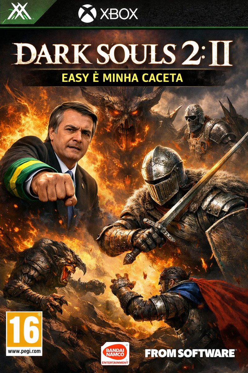 GrossoJamelao's tweet photo. “Quando você acha que já sofreu o bastante em Dark Souls, mas descobre que o fácil nunca foi uma opção.
🔥 Dark Souls 2: II
Preparem os controles e a terapia.
#DarkSouls #FromSoftware #XboxSeriesX #GitGud #GamerBrasi https://t.co/hxfFDmuqmd