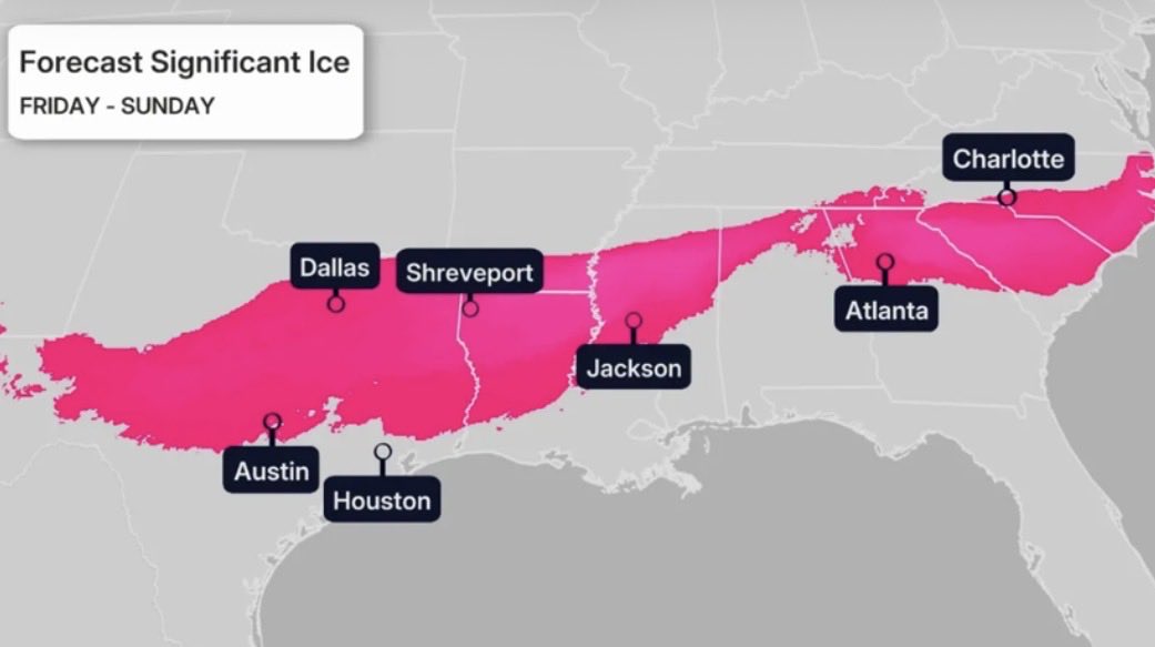 StephanieAbrams's tweet photo. CRIPPLING #winter #storm for the #southeast this #weekend ! Spread the word!!! https://t.co/0cx5UGSY32