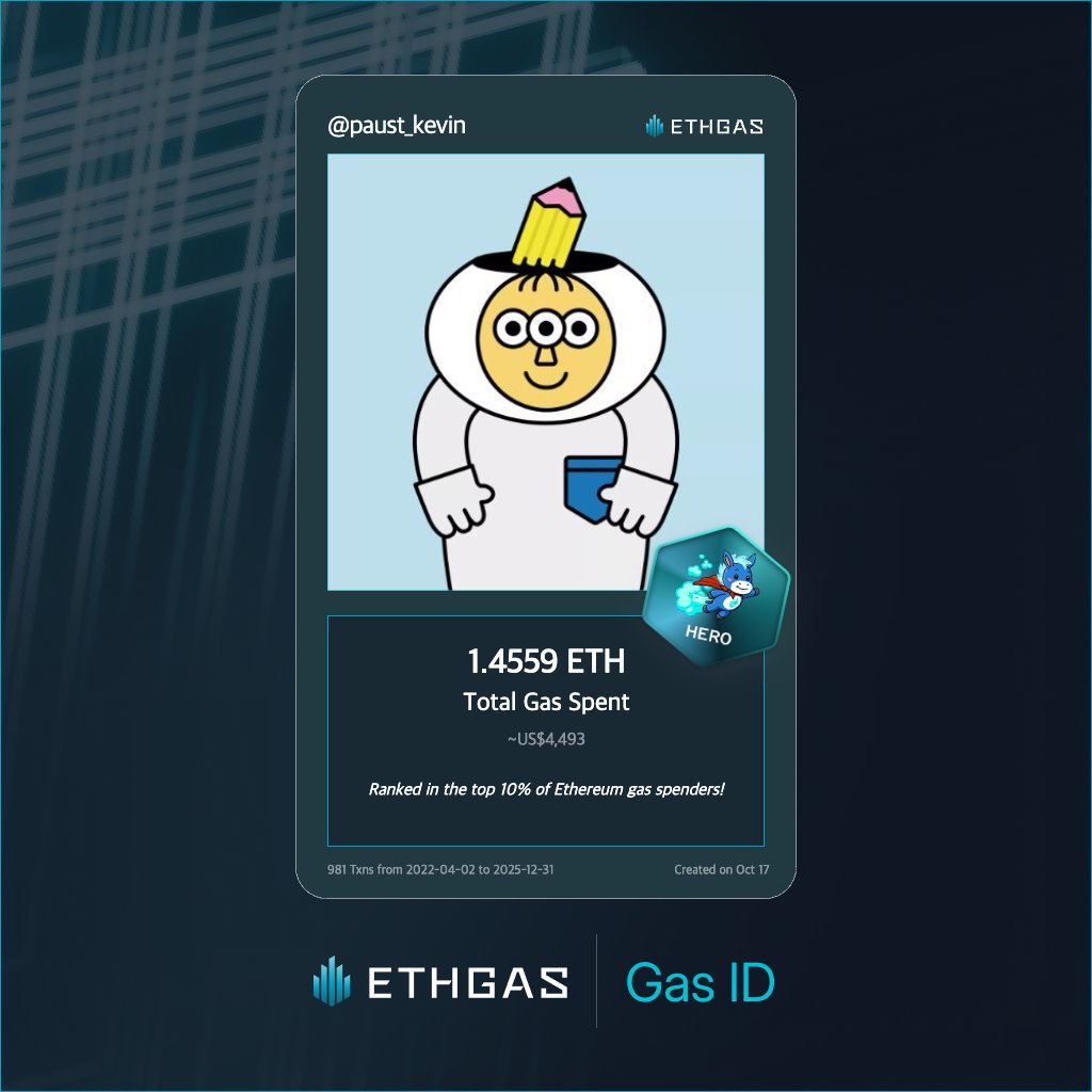 Discovered my Gas ID via ETHGas - turning my gas spend into rewards 🫘

As a Hero Jack, I've spent 1.4559 ETH on gas but earned 1000 Beans back.

Get your Gas ID and Beans here: ethgas.com/community/gas-…