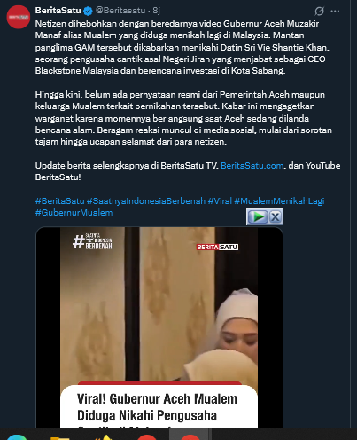 Sebagai orang yang pernah di Pers, ini lah salah satu sebab saya  jengkel sekali dengan media cyber pers saat ini.

Asal-asalan saja menulis berita dan menyebarkannya. Tanpa cek dan ricek, hanya bermodal "kami sudah konfirmasi ke Pemprov Aceh, belum ada tanggapan". Bahlul !!! Itu